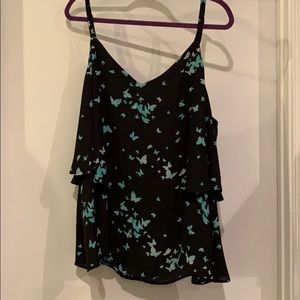 NWT Torrid Georgette Layered Butterfly Tank Size 3